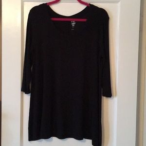 SO black ribbed tunic t shirt size L